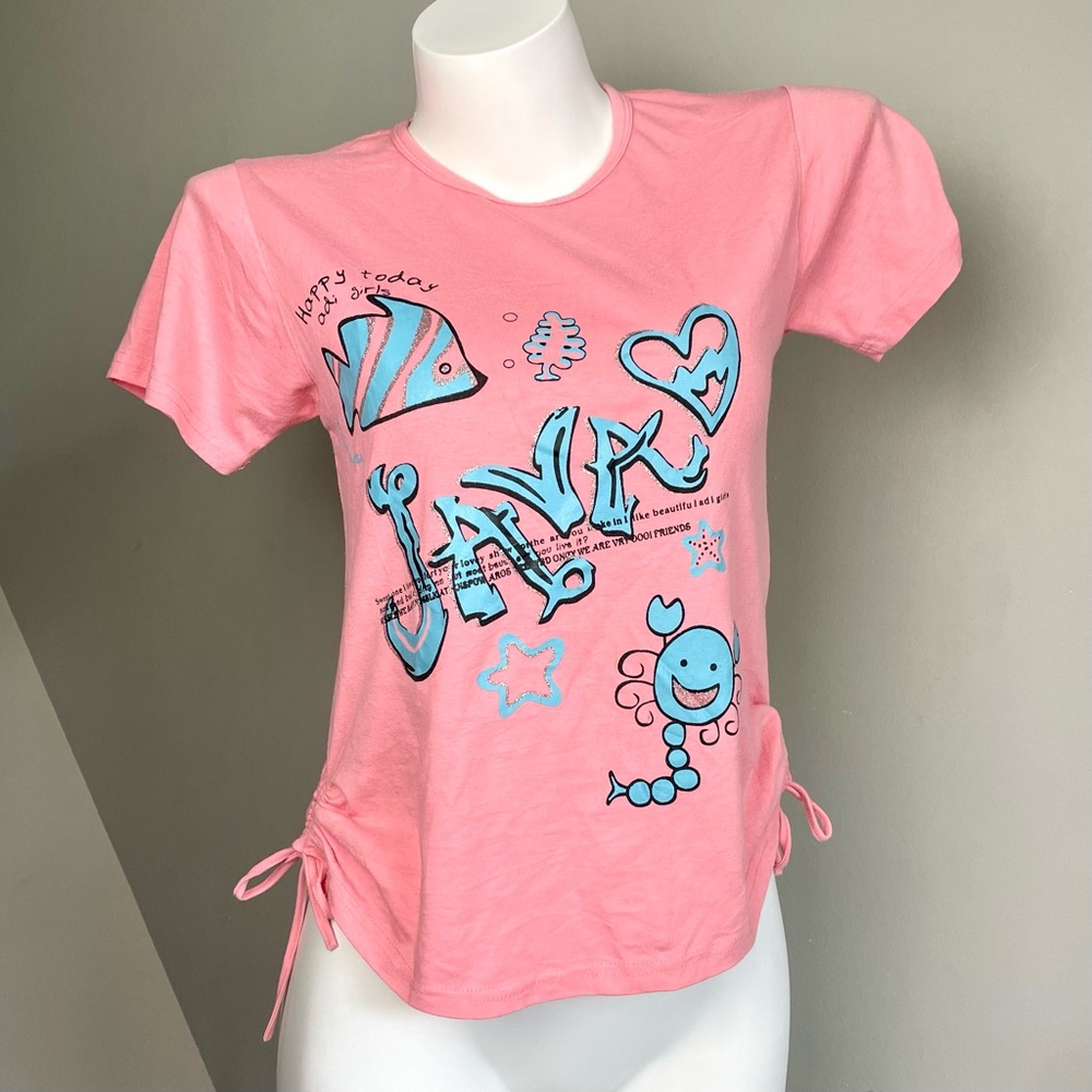 Y2K Pink Kawaii Graphic Tshirt